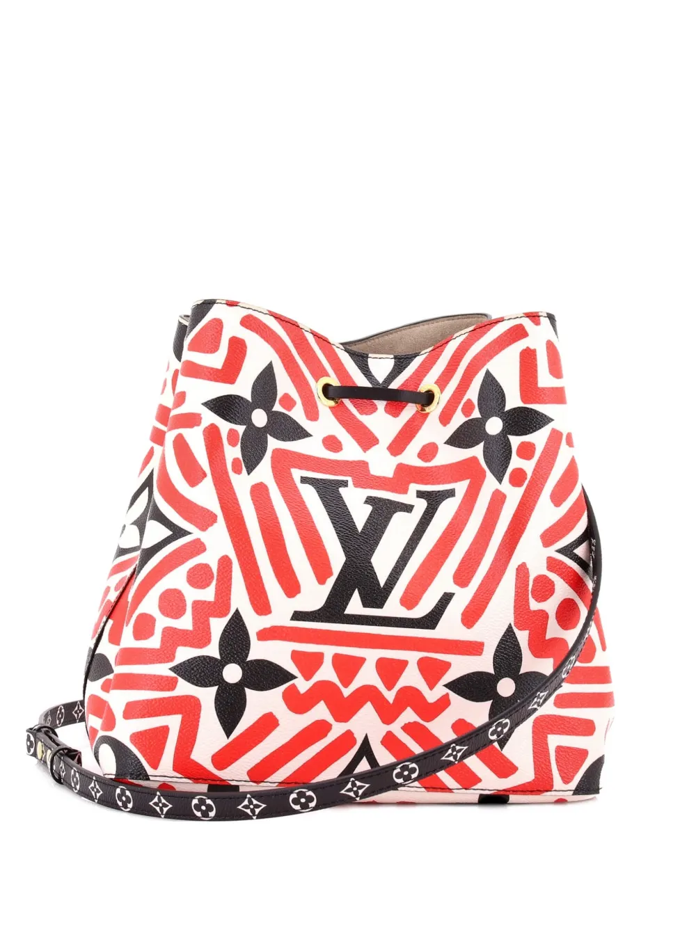 Pre-owned Louis Vuitton Neonoe Handbag Limited Edition Crafty Monogram Giant Mm Bucket Bag In Neutral