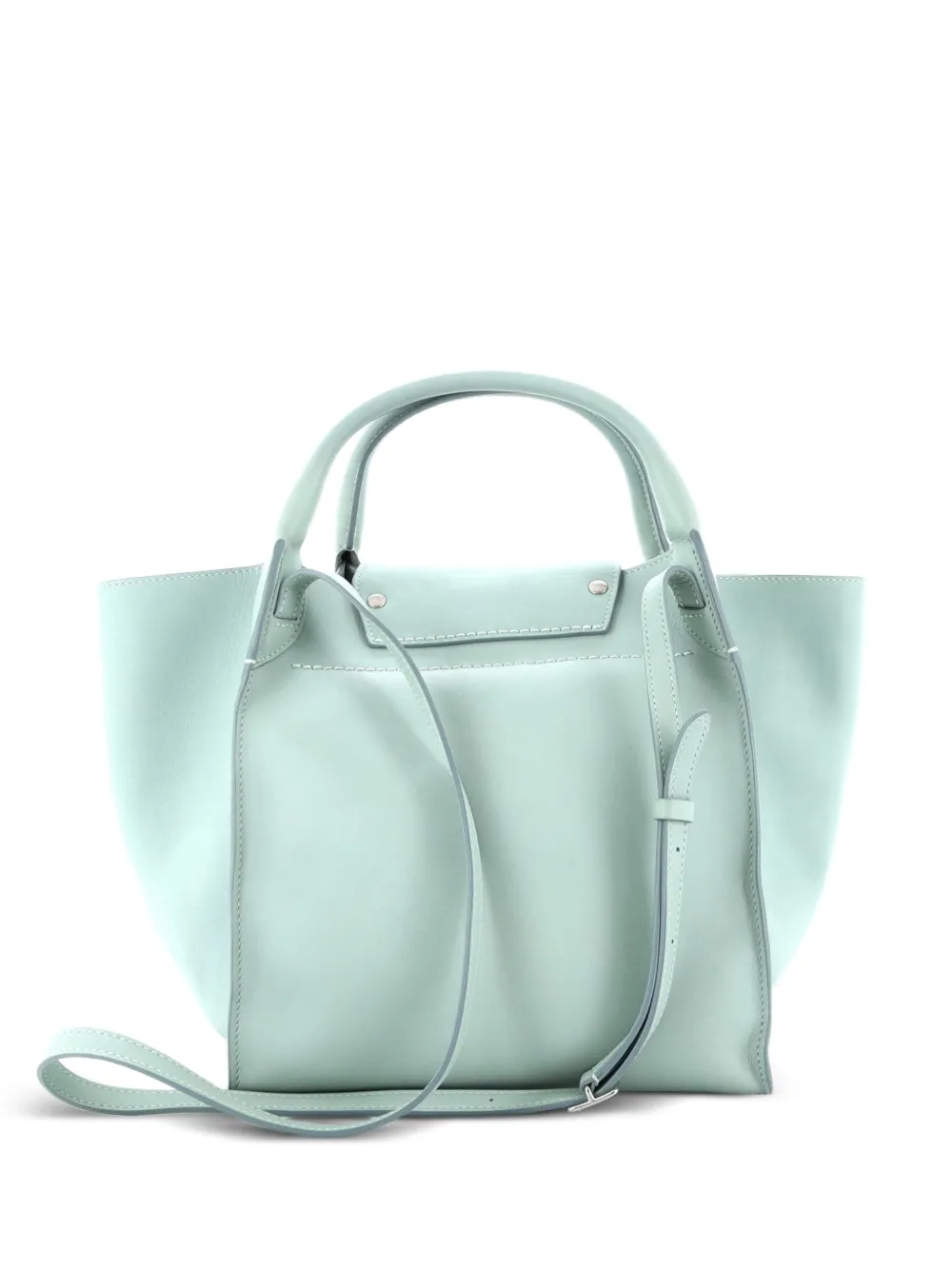 Pre-owned Celine Big Bag Smooth Calfskin Small Tote Bag In Green