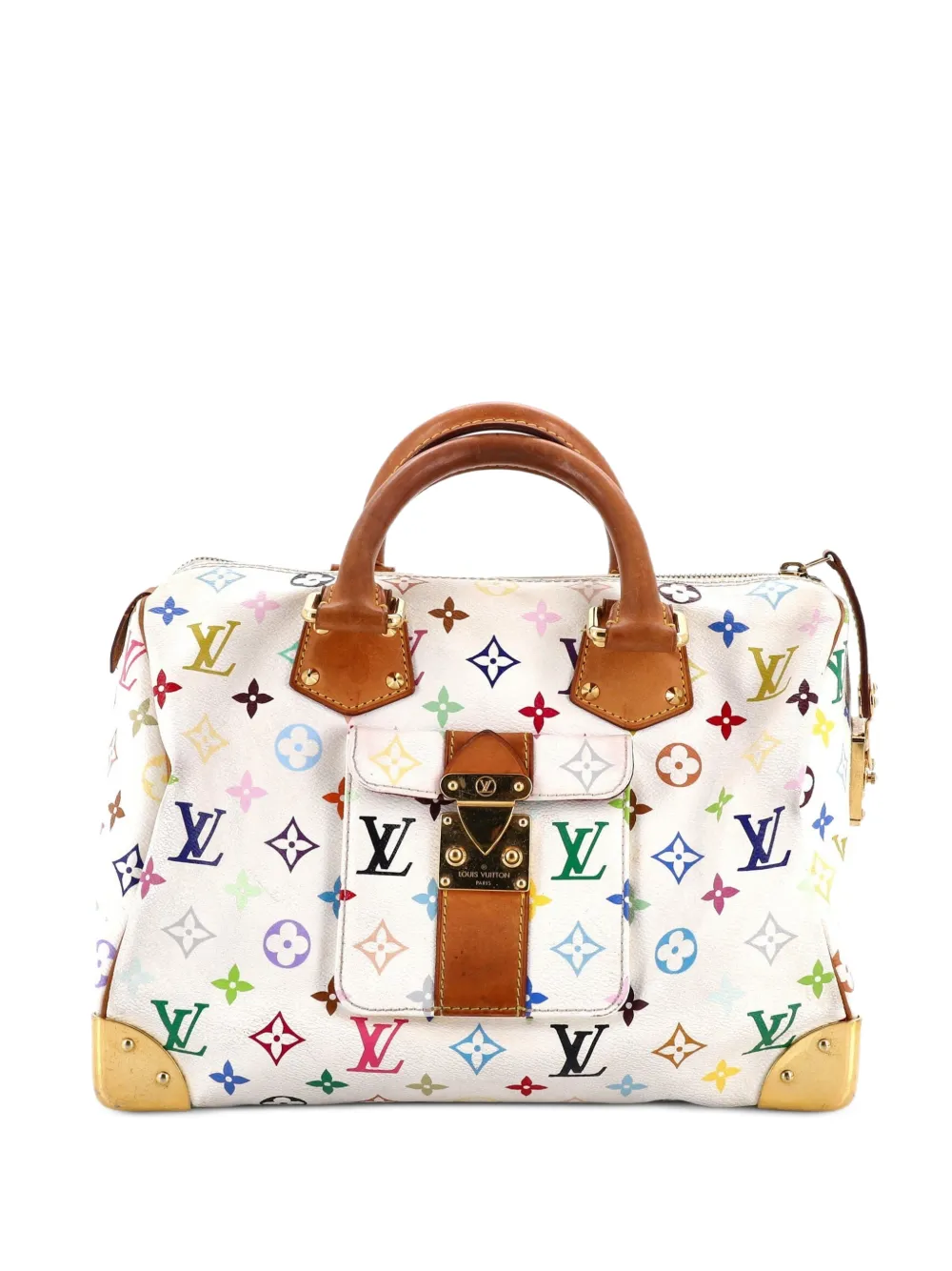 Louis Vuitton Pre-Owned Speedy Handbag Monogram Multicolor 30 satchel - Bianco