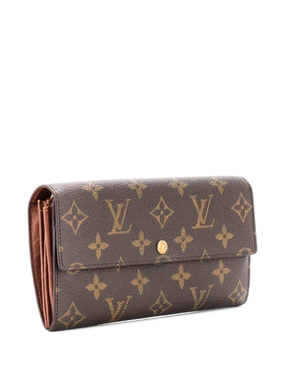 Pre-owned Louis Vuitton Sarah Wallet Monogram Canvas Small Wallets In Brown