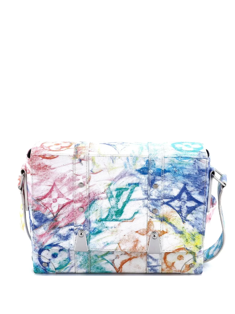 Pre-owned Louis Vuitton Trunk Messenger Bag Limited Edition Monogram Pastel Multicolor Crossbody Bag