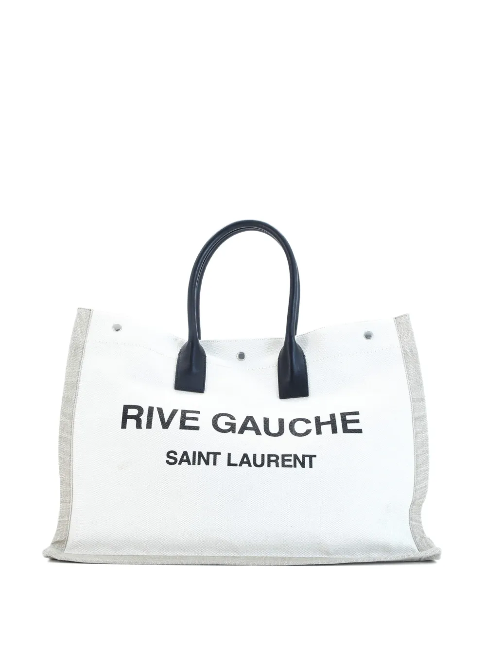 Saint Laurent Pre-Owned Rive Gauche Shopper Canvas Large tote bag | tons neutres | Image 1