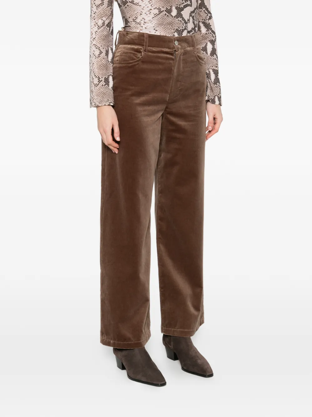 Max Mara Broek met Eiffel zak Bruin