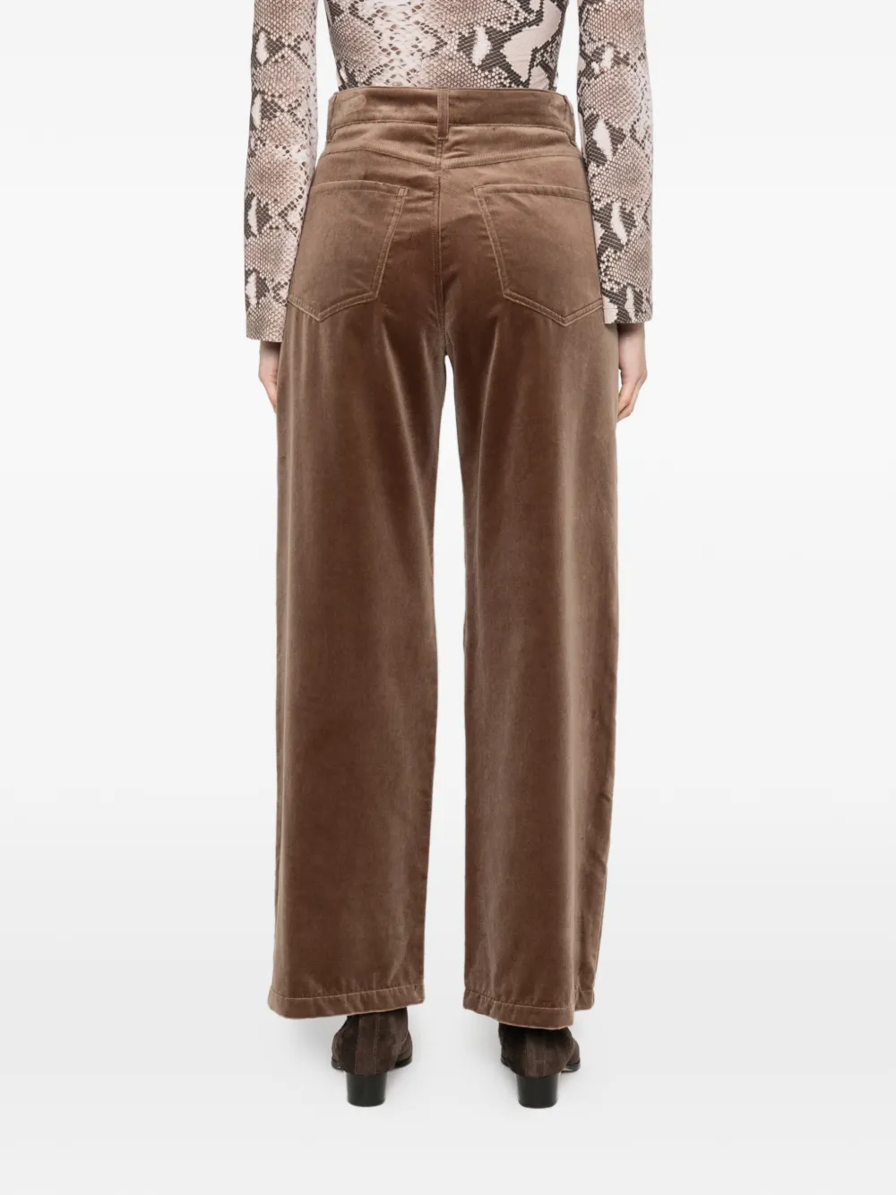 Max Mara Broek met Eiffel zak Bruin