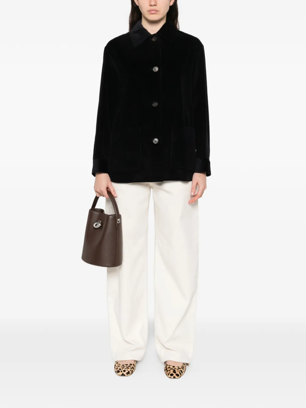 Max Mara Ribfluwelen blouse Blauw