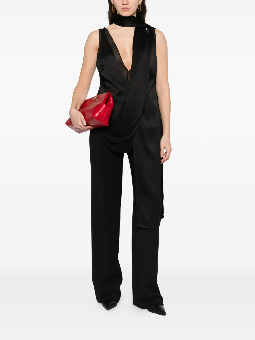  Max Mara Verbena Split Trousers - Black 