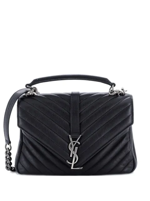 Saint Laurent Pre-Owned Classic Monogram College Bag Matelasse Chevron Leather Medium crossbody bag