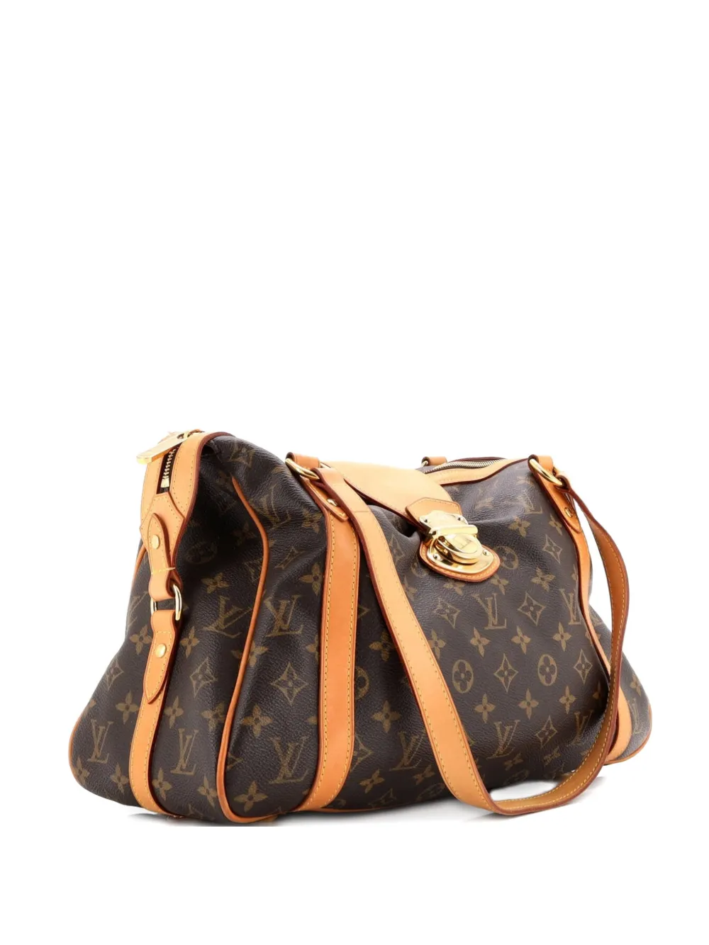 Pre-owned Louis Vuitton Stresa Handbag Monogram Canvas Pm Shoulder Bag In Brown