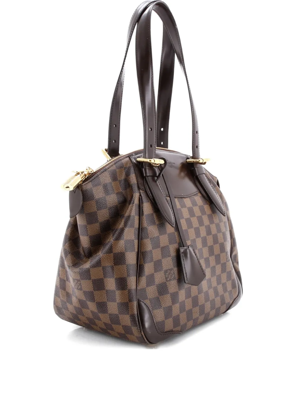 Pre-owned Louis Vuitton Verona Handbag Damier Mm Shoulder Bag In Brown