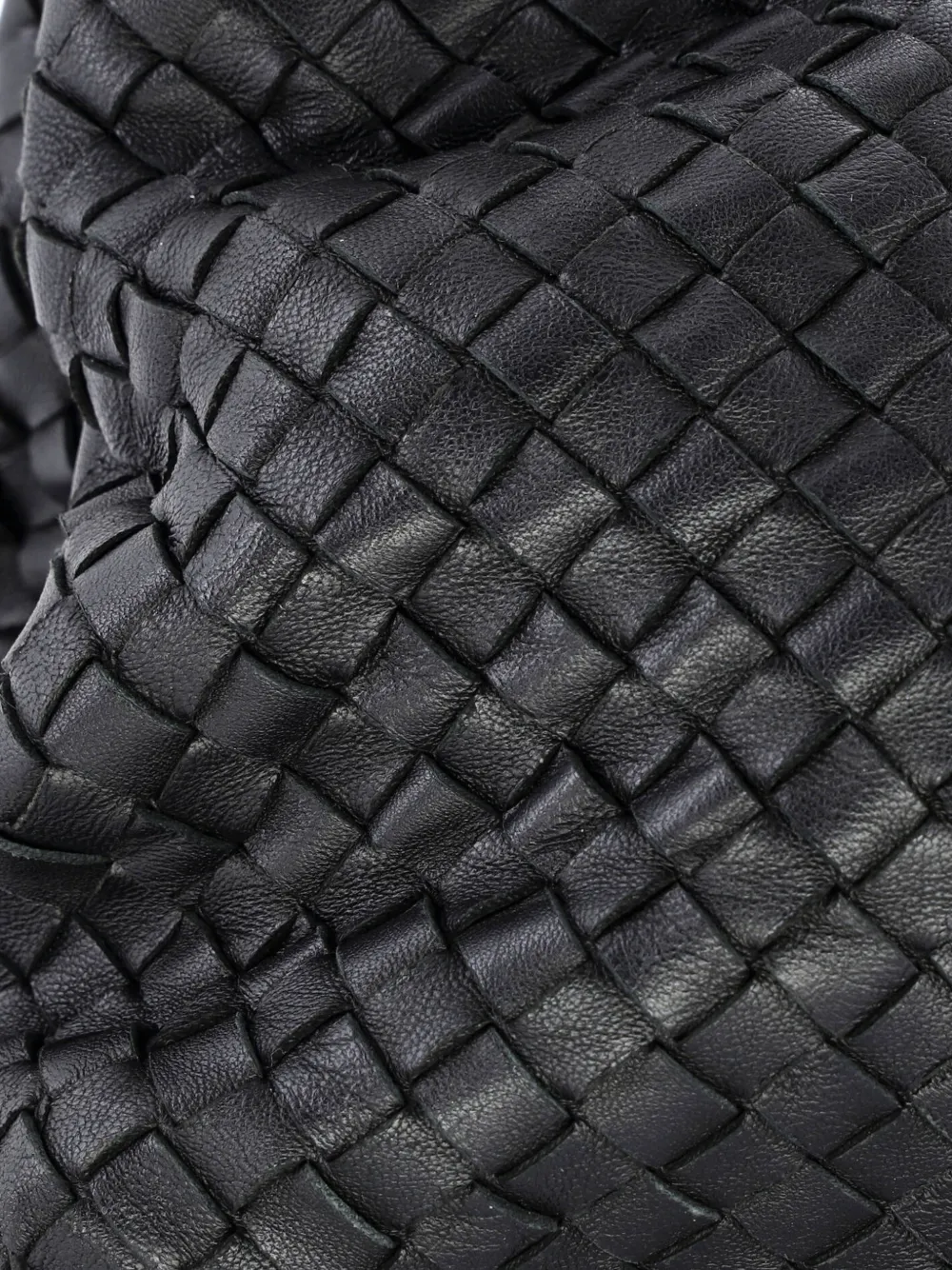 BOTTEGA VENETA Pre-owned Double Chain Tote Intrecciato Nappa Large Shoulder Bag In Black