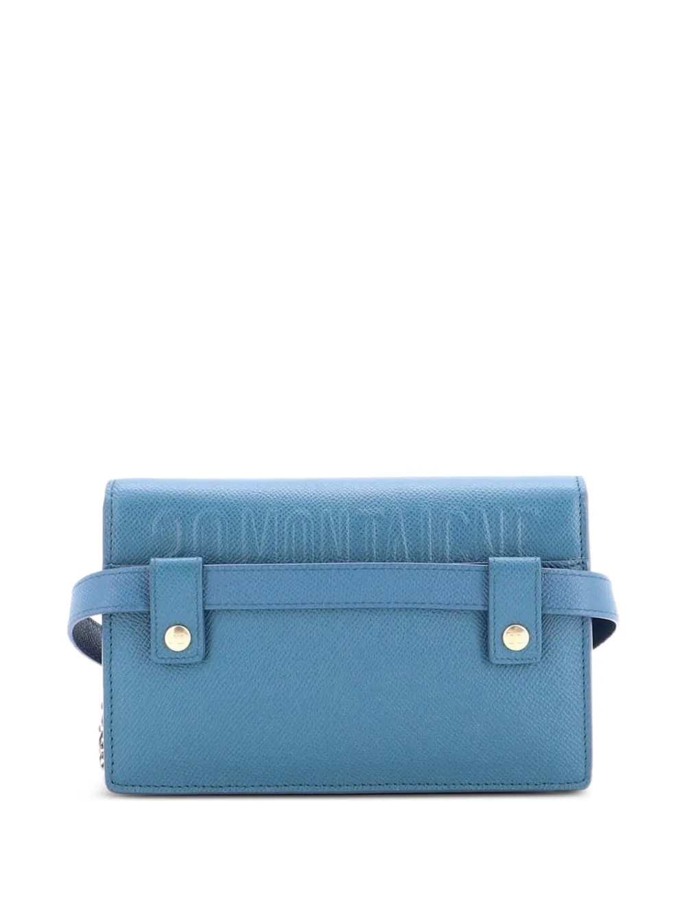 Pre-owned Dior 30 Montaigne 2-in-1 Pouch Leather Belt Bag In Blue
