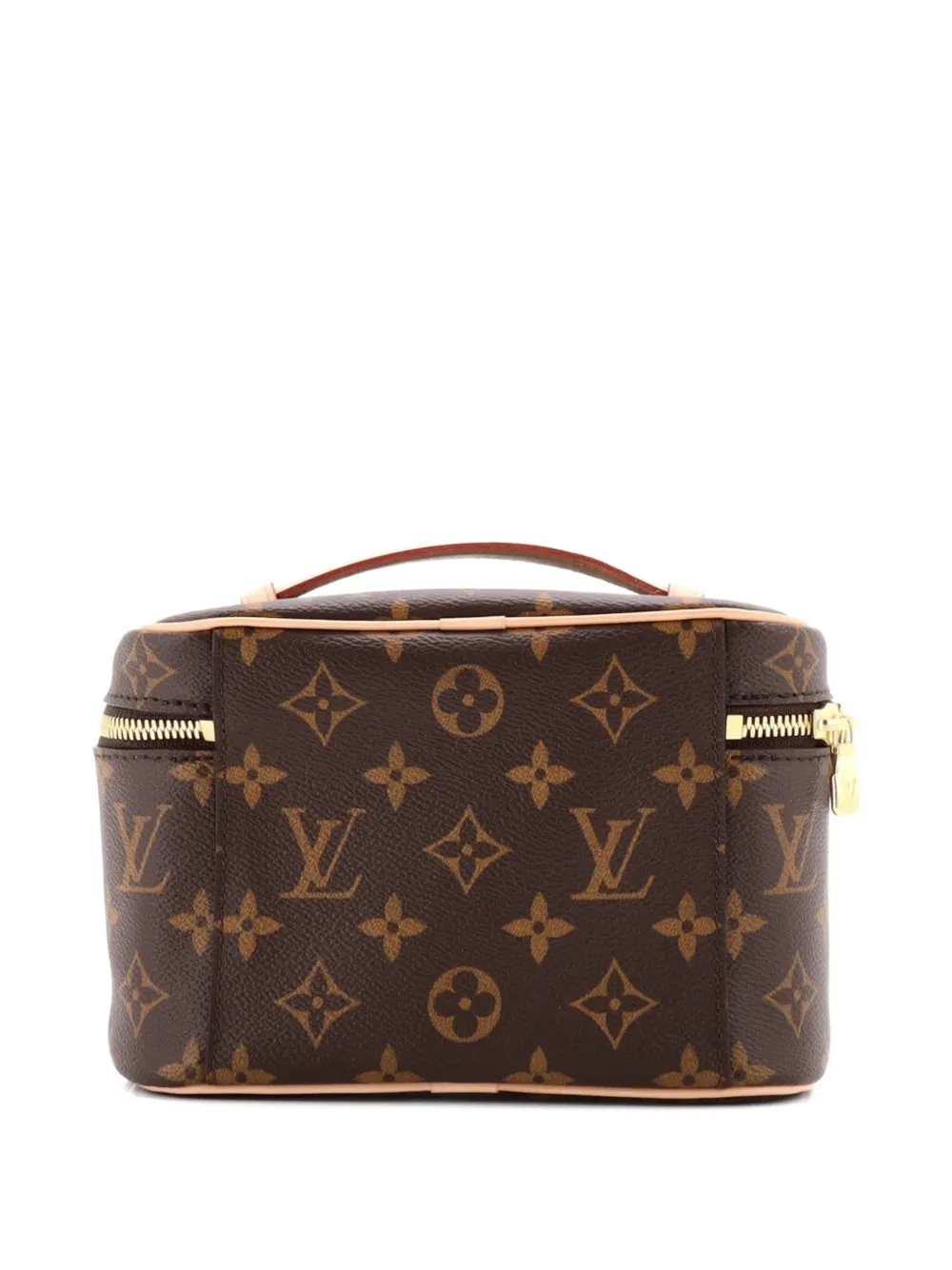Pre-owned Louis Vuitton Nice Vanity Case Monogram Canvas Mini Pouch In Brown