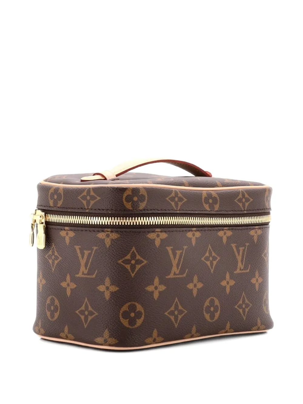 Pre-owned Louis Vuitton Nice Vanity Case Monogram Canvas Mini Pouch In Brown