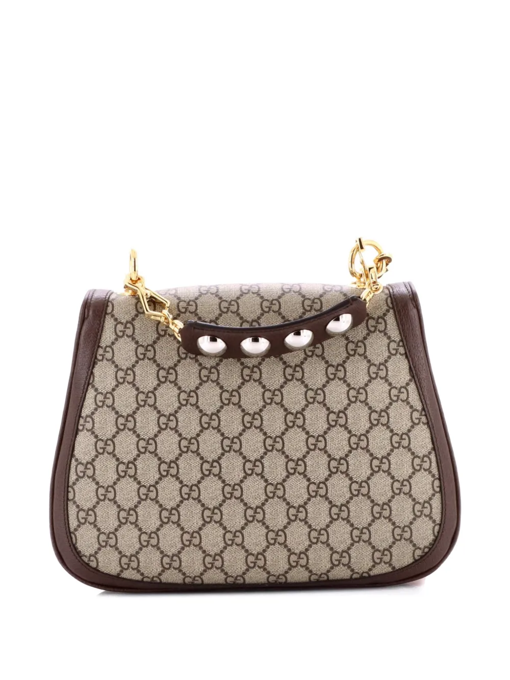 GUCCI Pre-owned Blondie Nm Top Handle Bag Gg Coated Canvas Medium Satchel In Brown