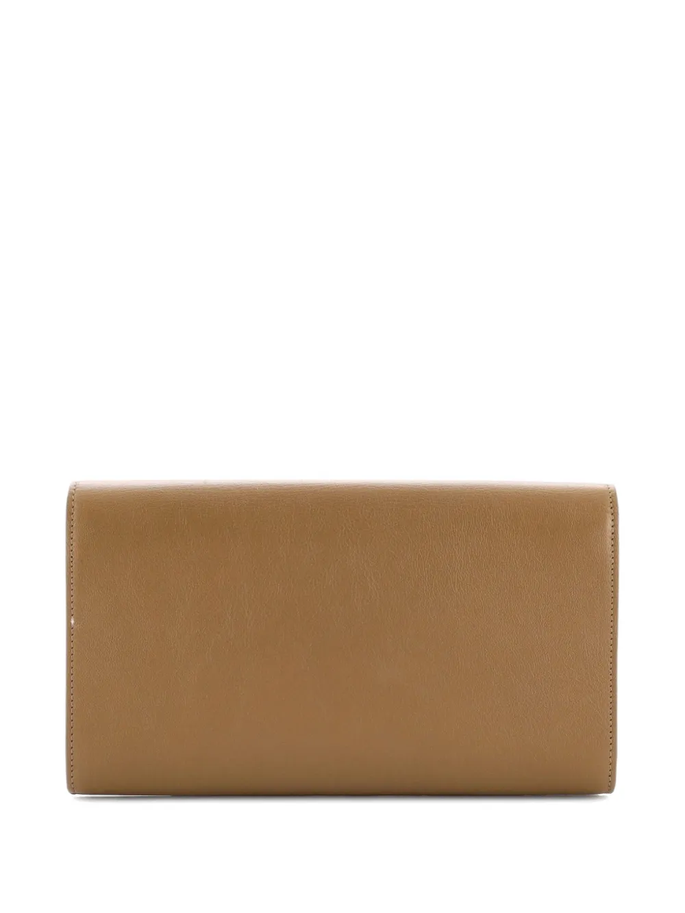 SAINT LAURENT Pre-owned Belle De Jour Leather Large Clutch Bag In Neutral