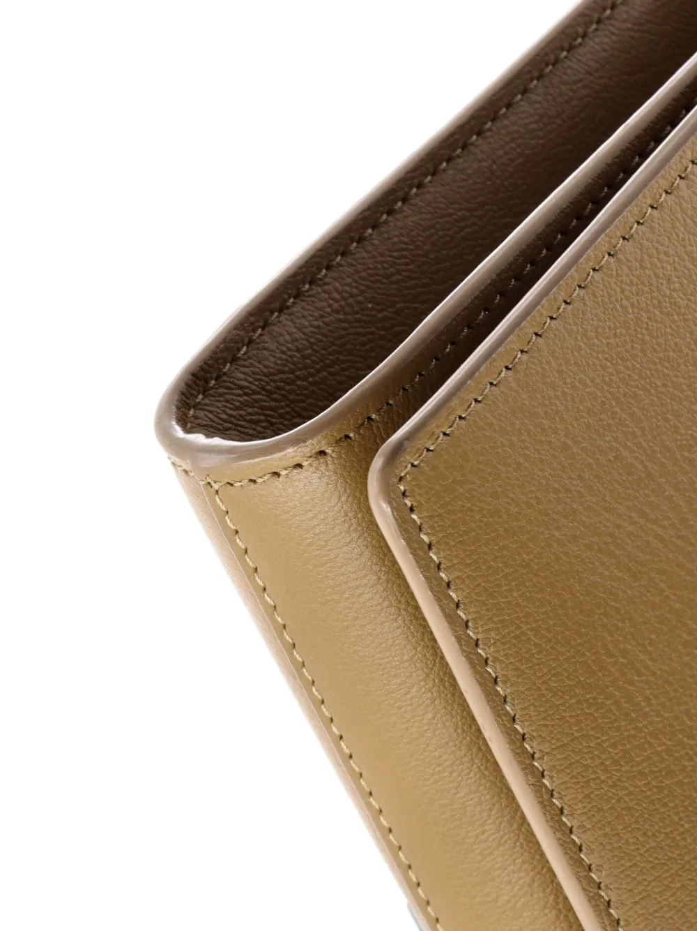 SAINT LAURENT Pre-owned Belle De Jour Leather Large Clutch Bag In Neutral