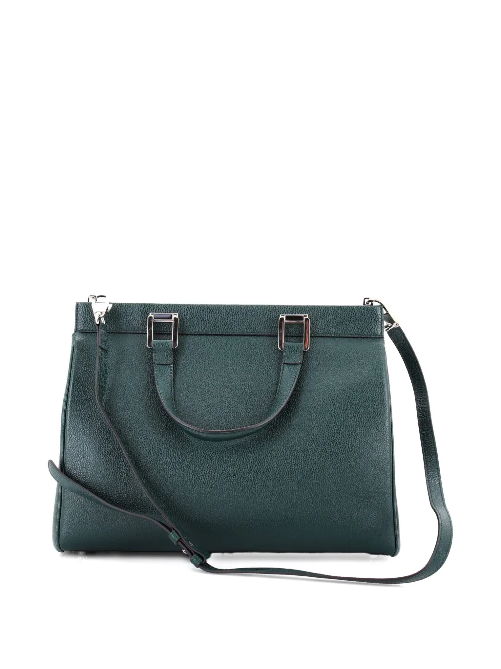 Pre-owned Gucci Zumi Top Handle Bag Leather Medium Satchel In Green