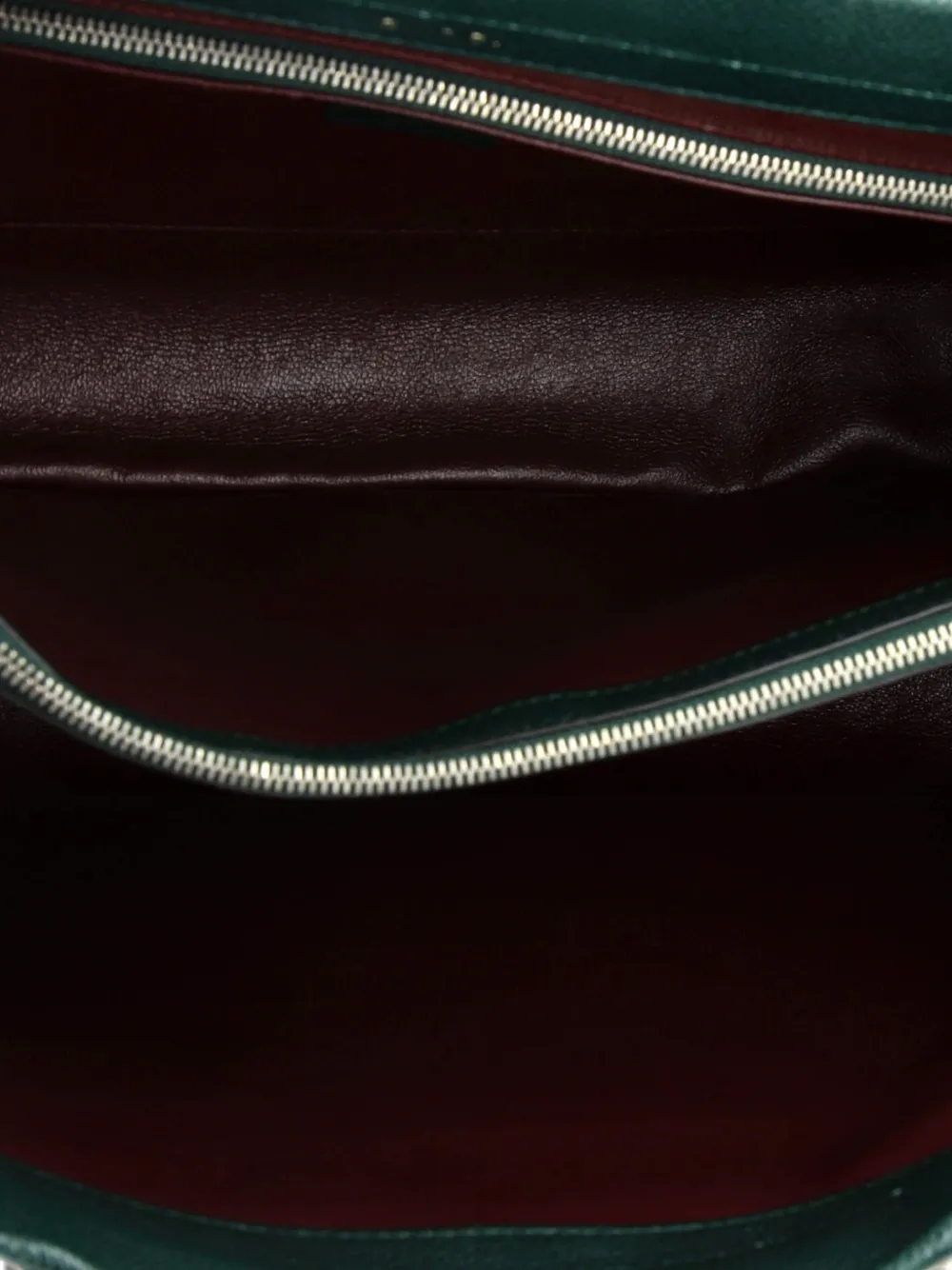 Pre-owned Gucci Zumi Top Handle Bag Leather Medium Satchel In Green