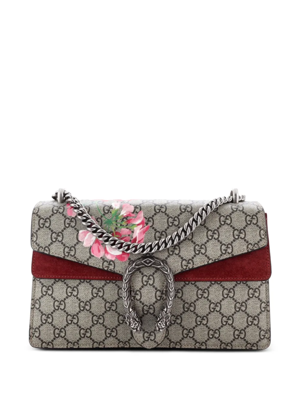 Gucci Pre-Owned Dionysus Bag Blooms Print GG Coated Canvas Small shoulder bag - Marrone