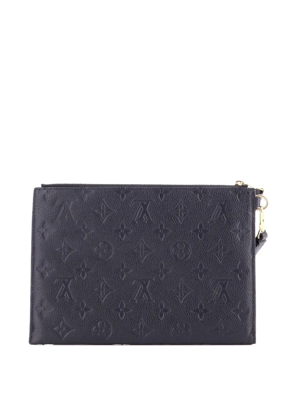LOUIS VUITTON Pre-owned Pochette Melanie Monogram Empreinte Leather Mm Clutch Bag In Black