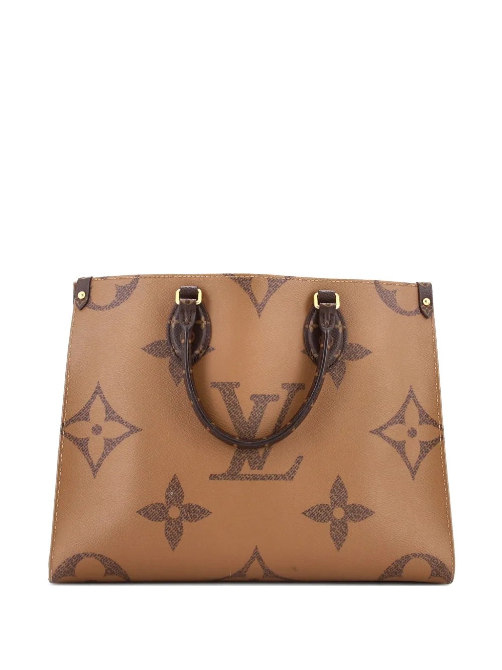 Pre-owned Louis Vuitton Onthego Reverse Monogram Giant Mm Tote Bag In Brown