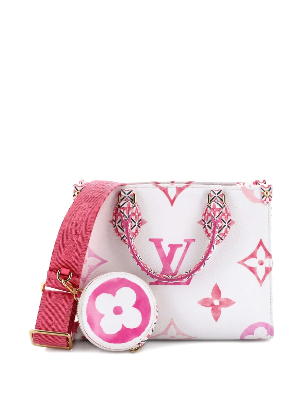 Louis Vuitton Pre-Owned OnTheGo Tote By The Pool Monogram Watercolor Giant PM shoulder bag - Rosa
