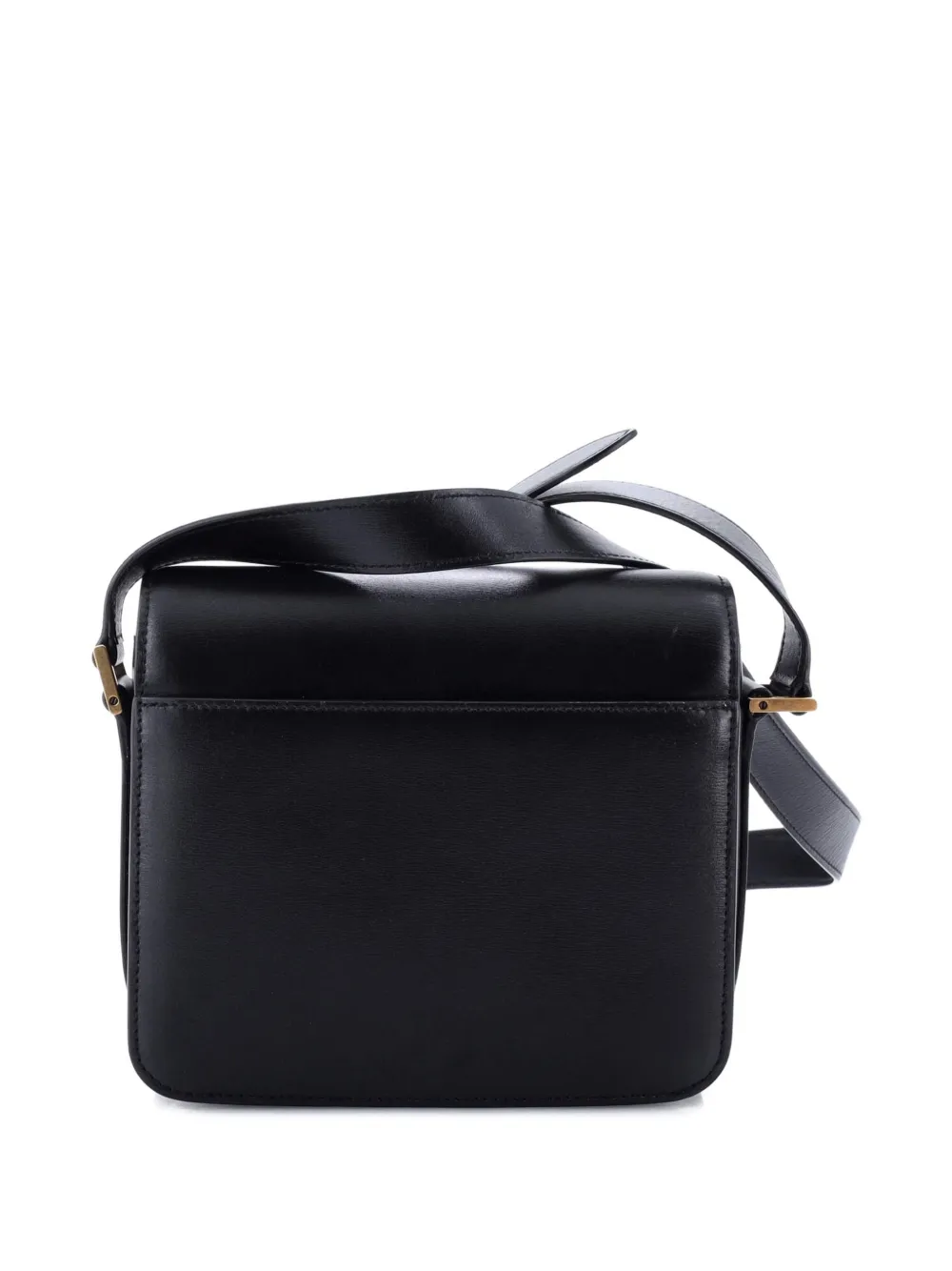 SAINT LAURENT Pre-owned Le 61 Saddle Bag Leather Small Crossbody Bag In Black