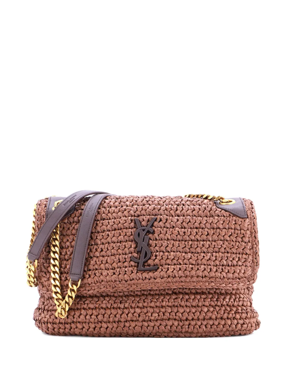 Saint Laurent Pre-Owned Niki Chain Flap Bag Raffia Medium shoulder bag | marrón | Image 1