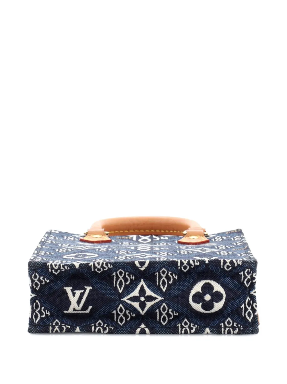 Pre-owned Louis Vuitton Petit Sac Plat Bag Limited Edition Since 1854 Monogram Jacquard Crossbody Bag In Blue