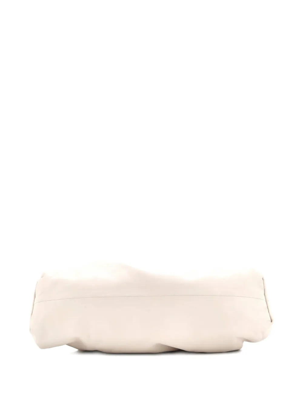 Pre-owned Bottega Veneta The Pouch Leather Teen Clutch Bag In Neutral