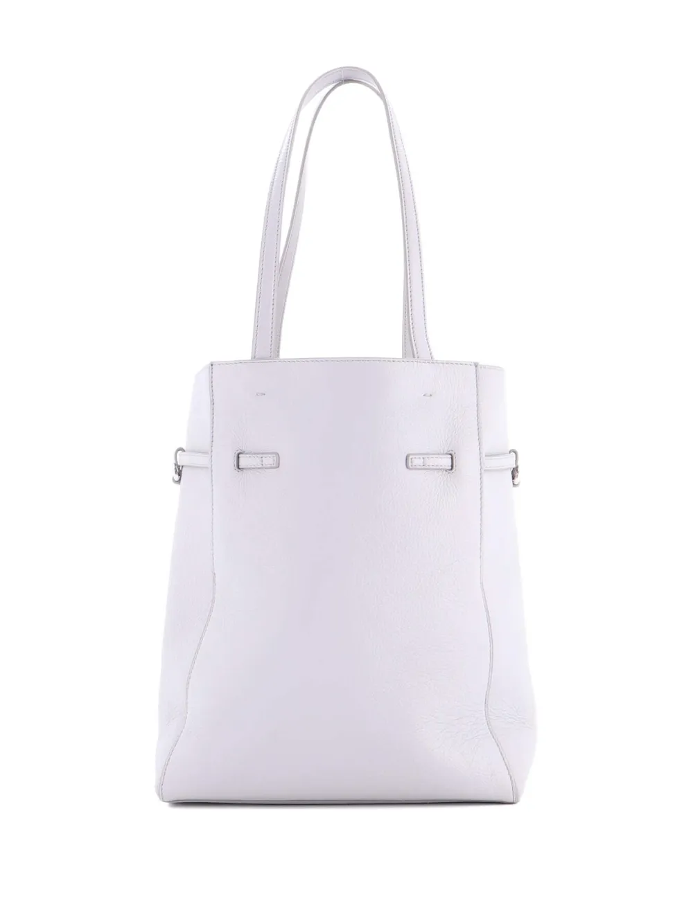 Pre-owned Givenchy Voyou North South Leather Small Tote Bag In Gray