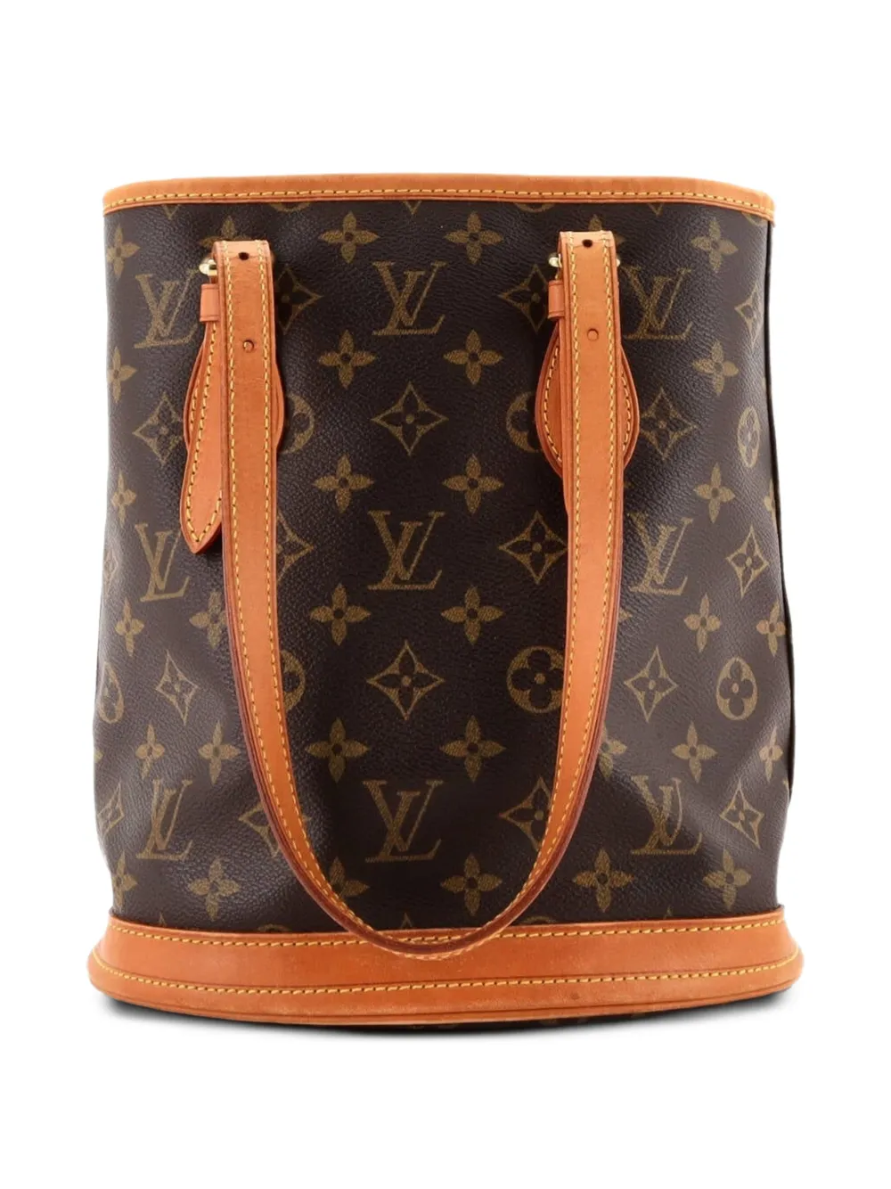 Pre-owned Louis Vuitton Petit Monogram Canvas Bucket Bag In Brown