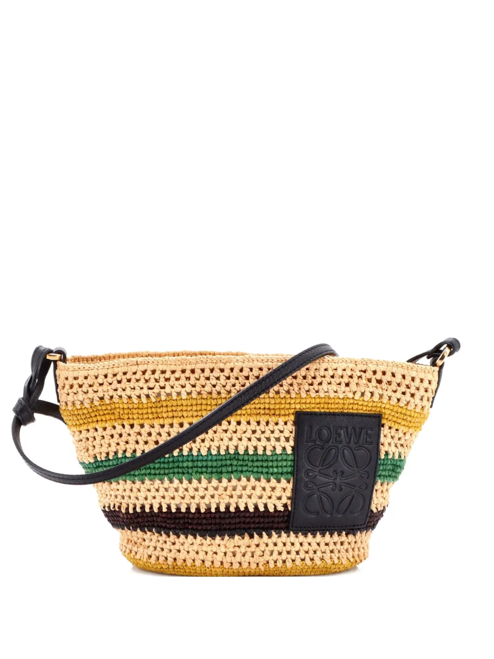 Loewe Pre-Owned Pochette Woven Raffia crossbody bag - Multicolour