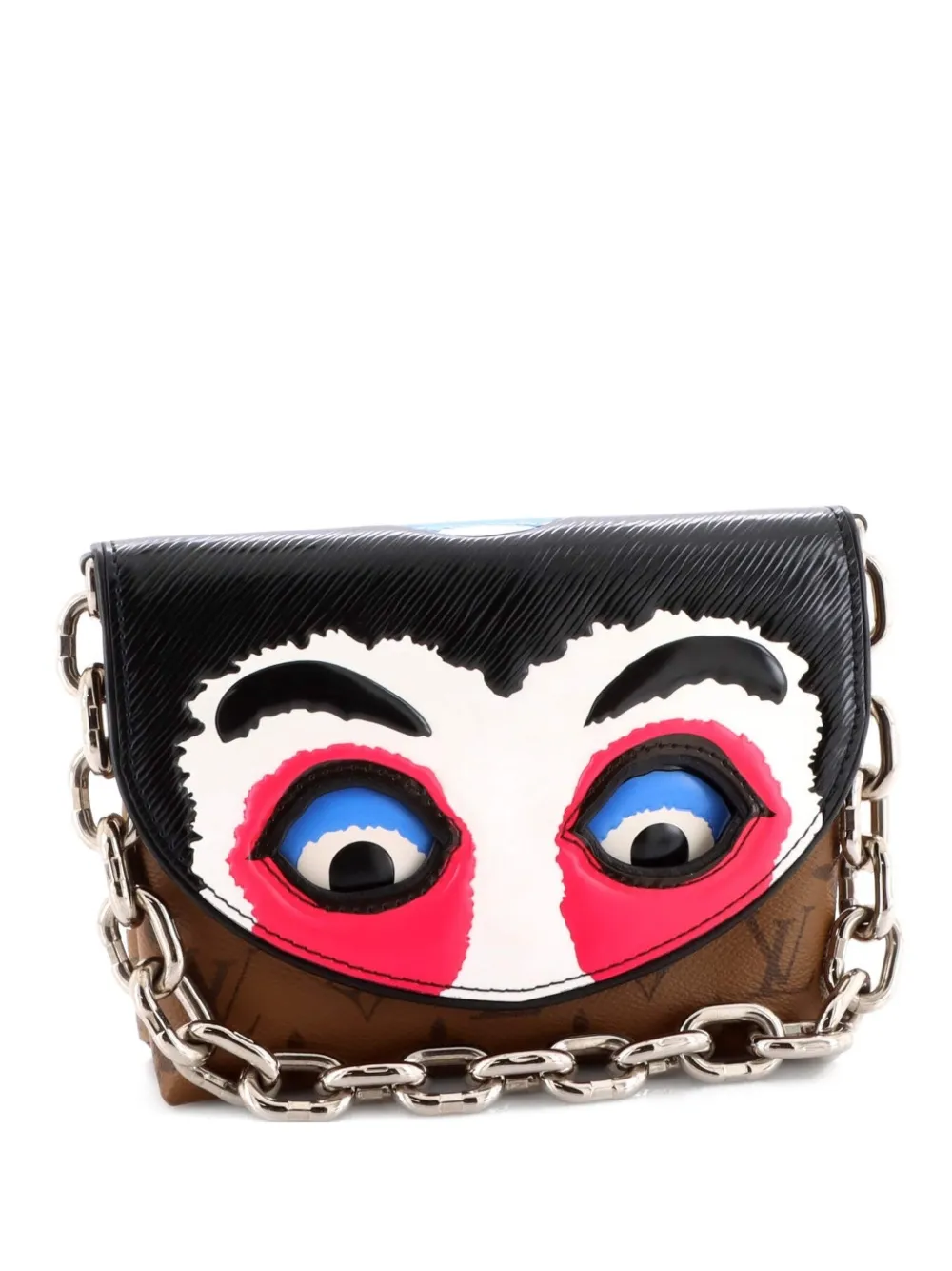 Louis Vuitton Pre-Owned Pochette Kabuki Printed Epi Leather and Reverse Monogram Canvas clutch bag - Marrone