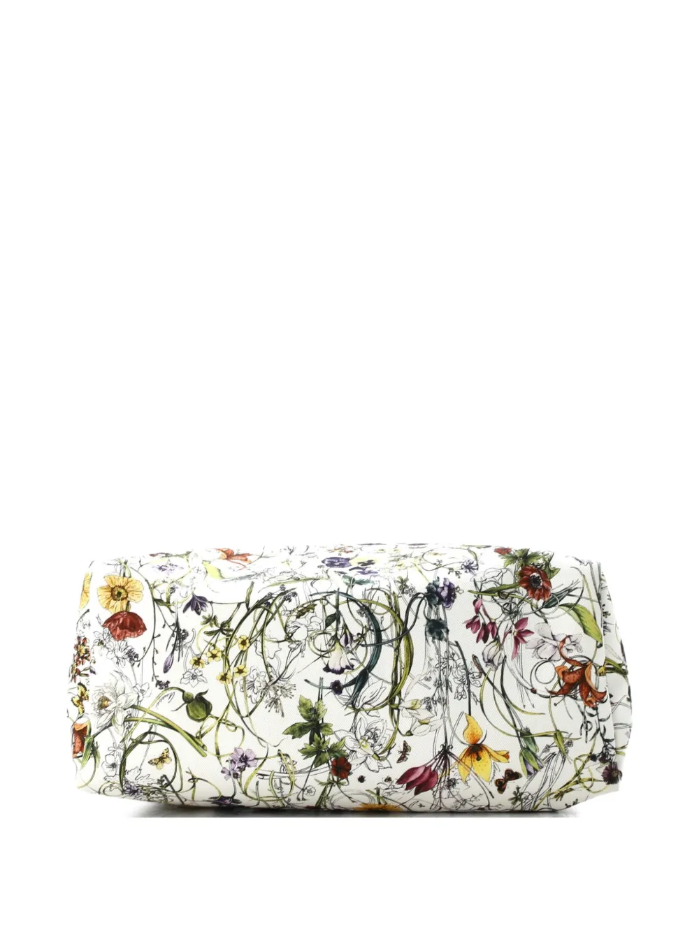 Pre-owned Gucci Open Flora Canvas Large Tote Bag In Multi