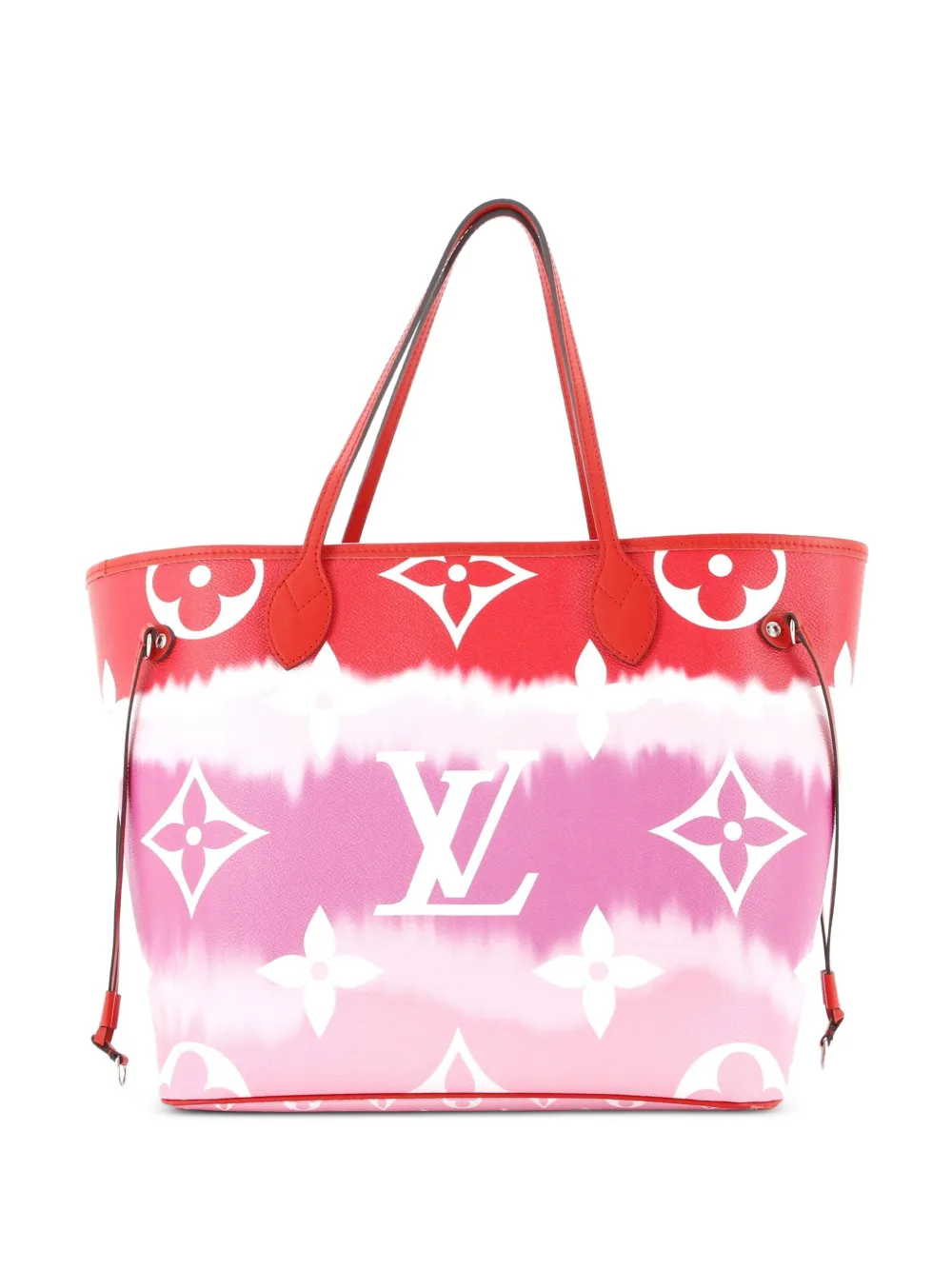 Pre-owned Louis Vuitton Neverfull Nm Limited Edition Escale Monogram Giant Mm Tote Bag In Red