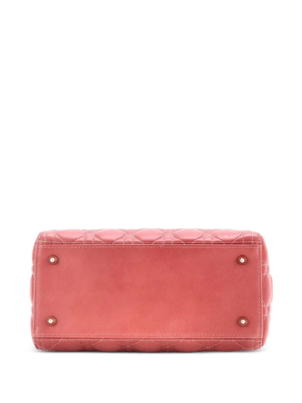 Pre-owned Dior Lady  Bag Cannage Quilt Gradient Lambskin Medium Satchel In Pink