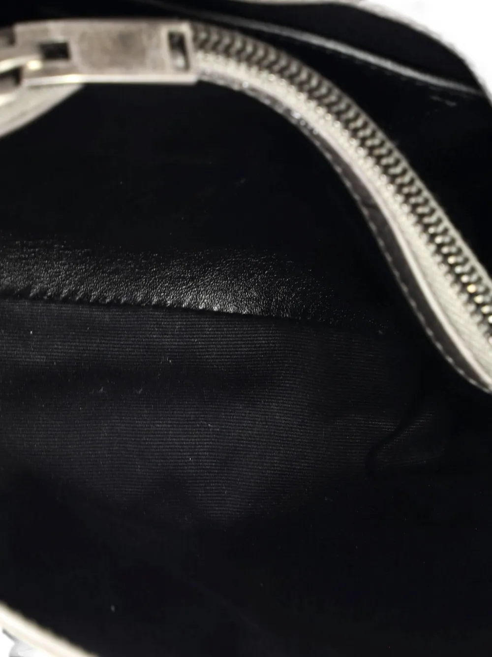 SAINT LAURENT Pre-owned Classic Monogram College Bag Crocodile Embossed Leather Medium Satchel In Gray