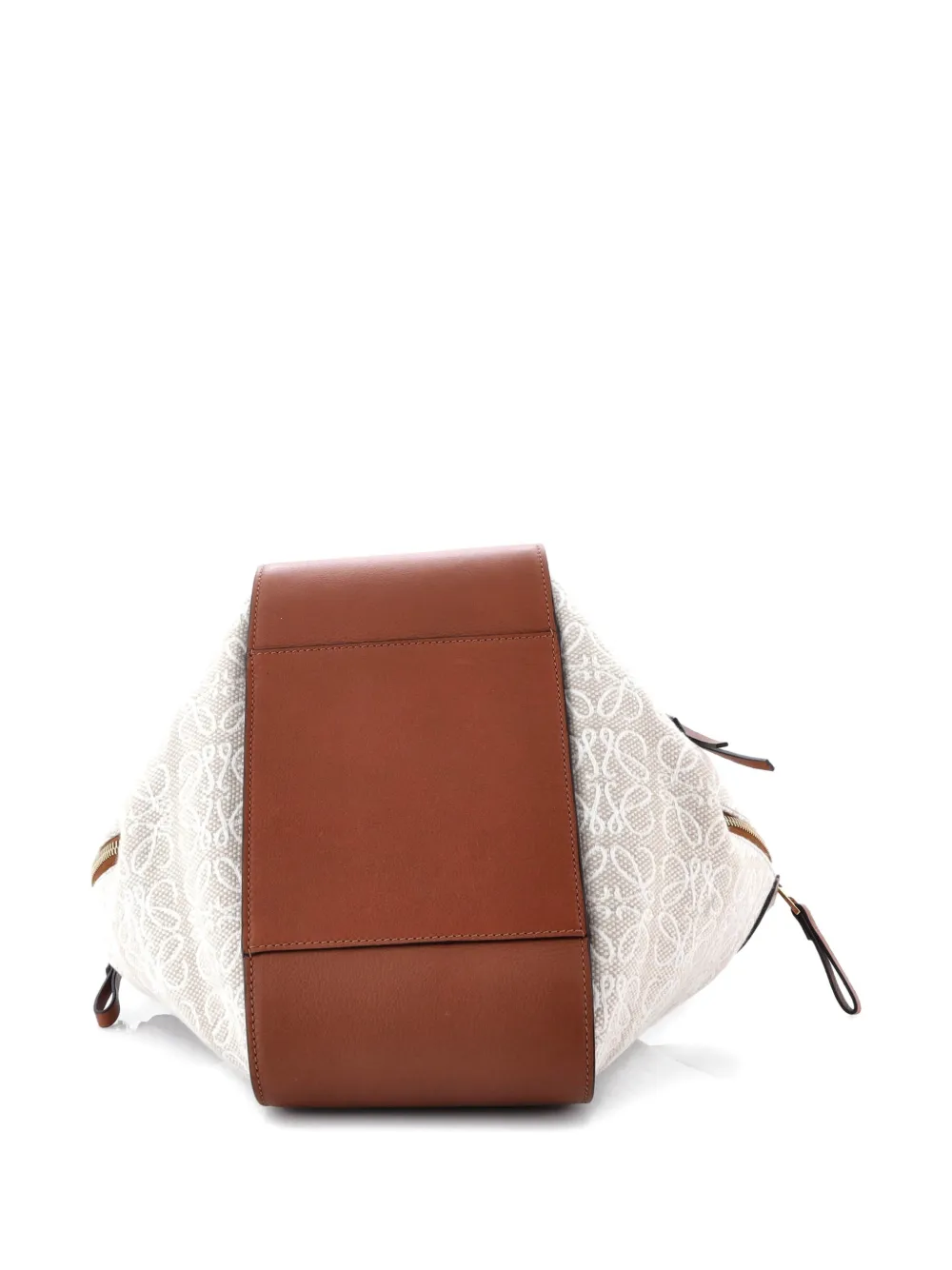 Hammock Bag Leather And Anagram Jacquard Small Shoulder Bag