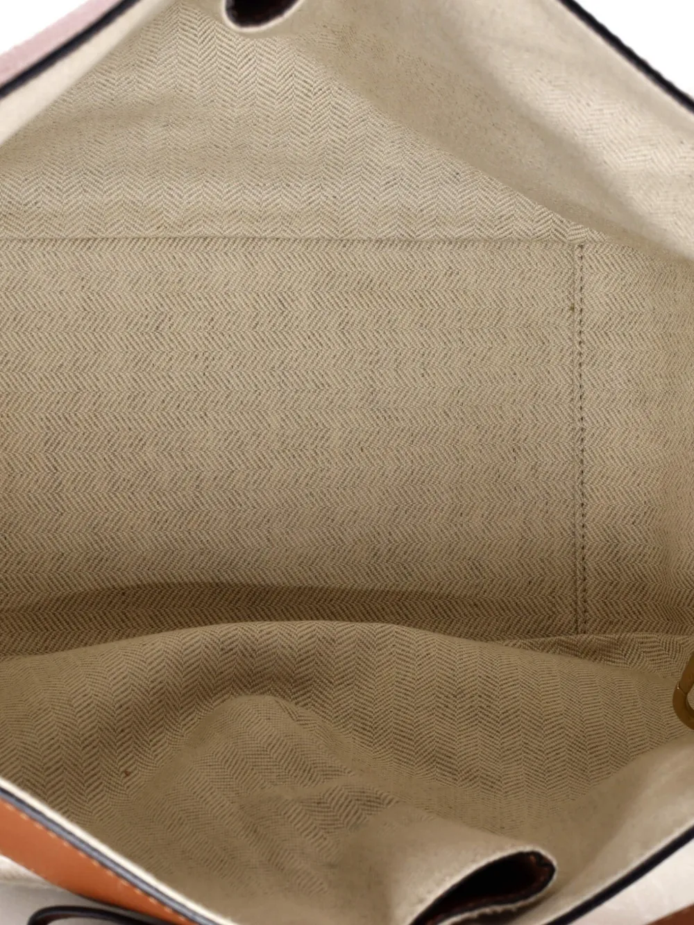 Hammock Bag Leather And Anagram Jacquard Small Shoulder Bag