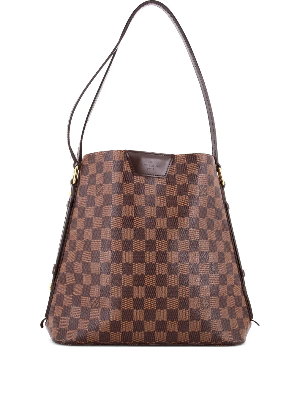 Pre-owned Louis Vuitton Cabas Rivington Damier Shoulder Bag In Brown