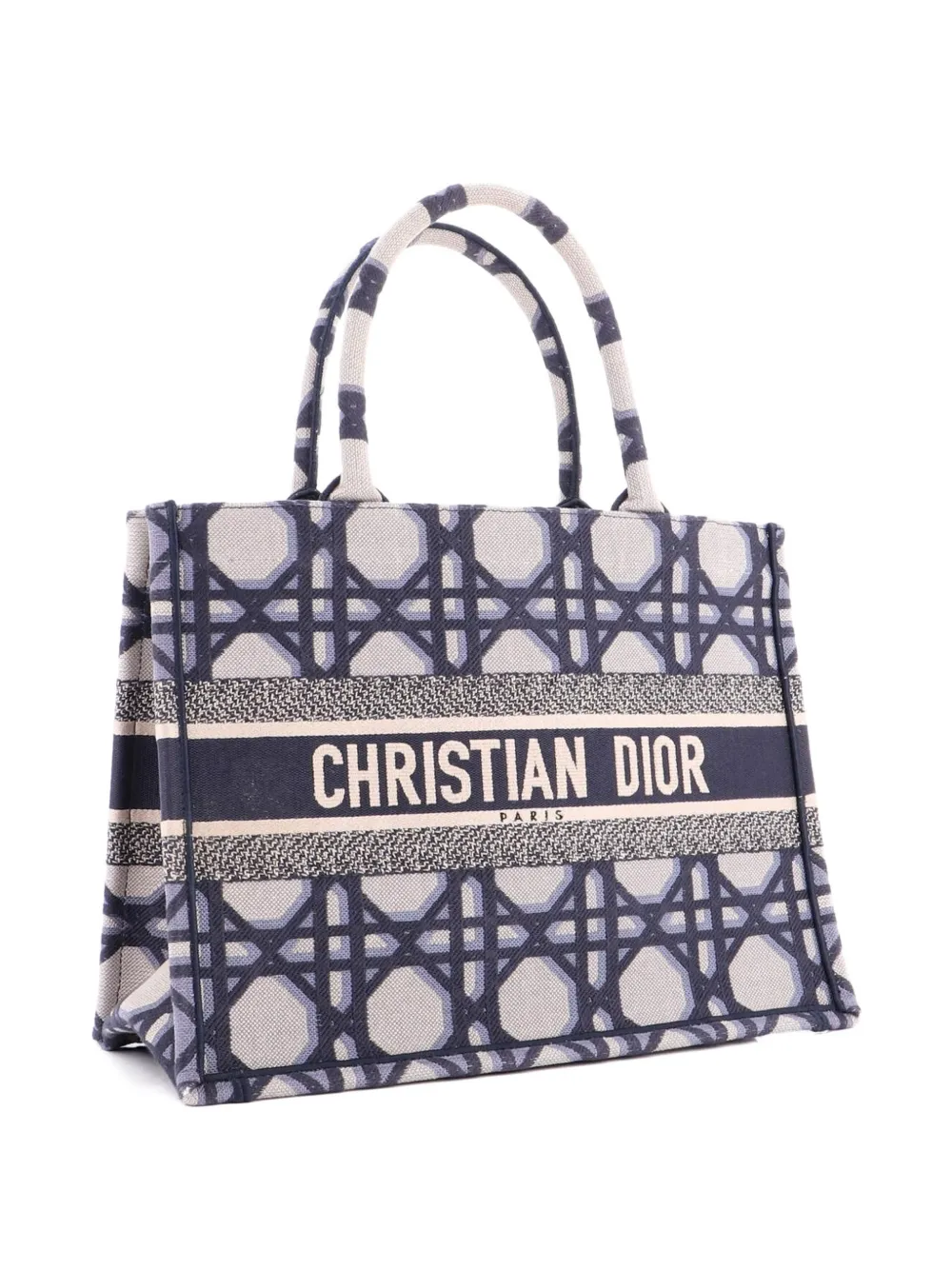 Christian Dior Pre-Owned Book Macrocannage Canvas Medium tote bag | Blue | Image 1