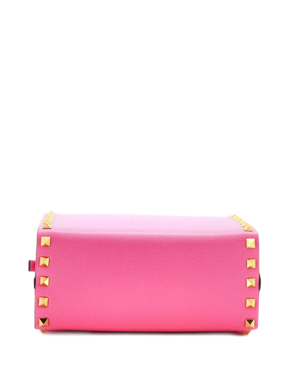 Pre-owned Valentino Garavani Rockstud Alcove Box Bag Leather Satchel In Pink