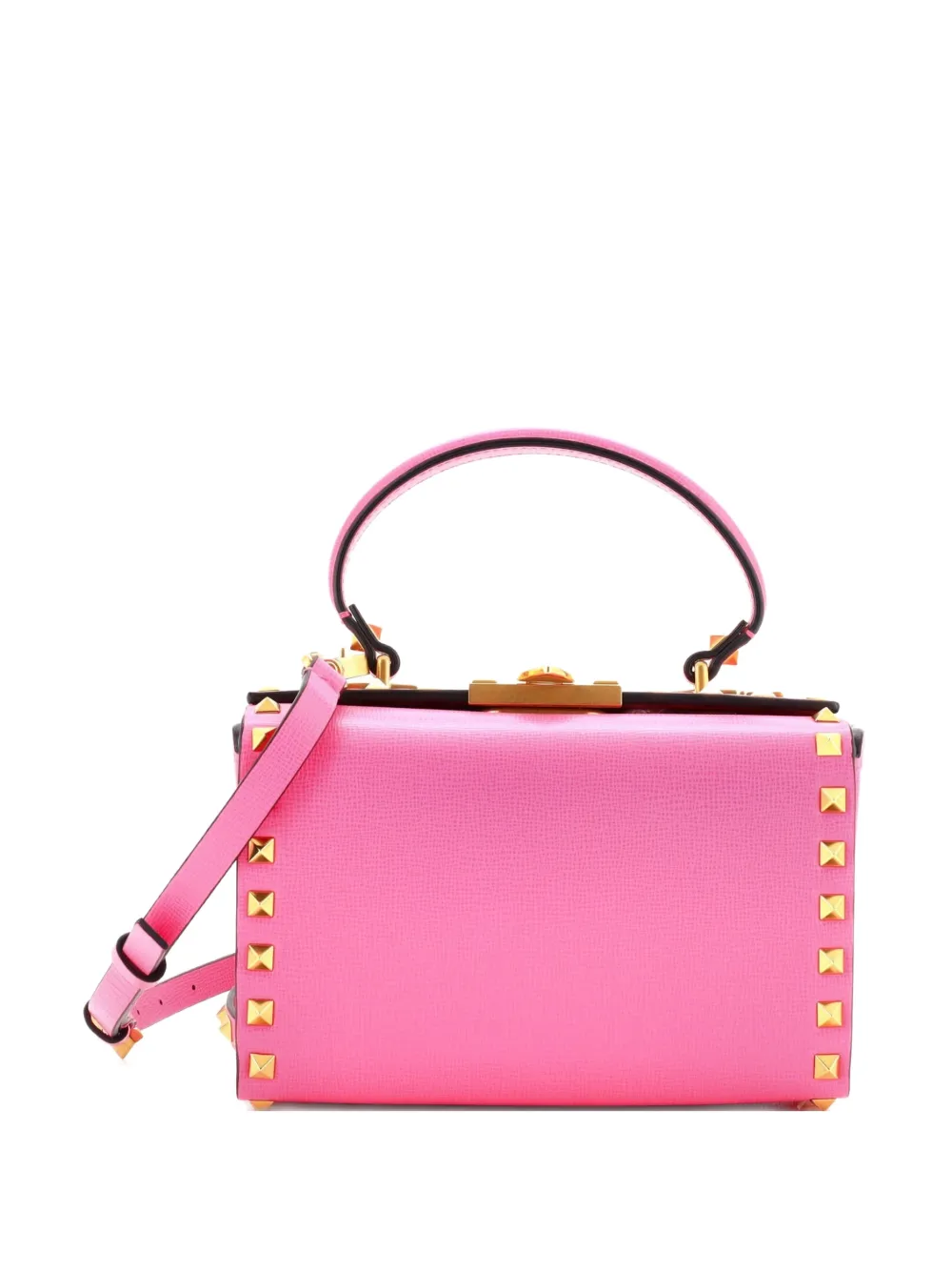 Valentino Garavani Pre-Owned Rockstud Alcove Box Bag Leather satchel - Rosa
