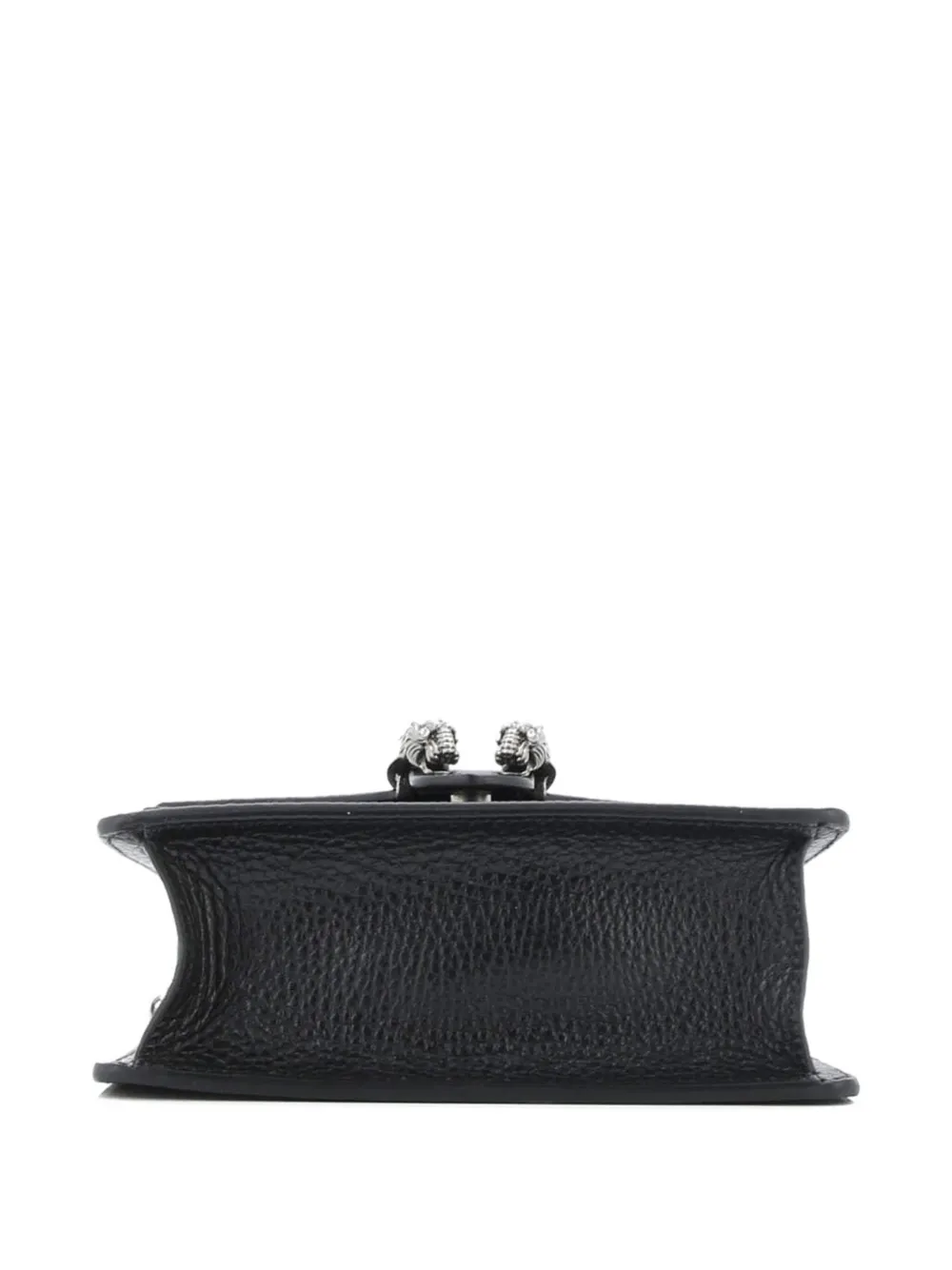 Pre-owned Gucci Dionysus Top Handle Bag Leather With Crystals Mini Satchel In Black