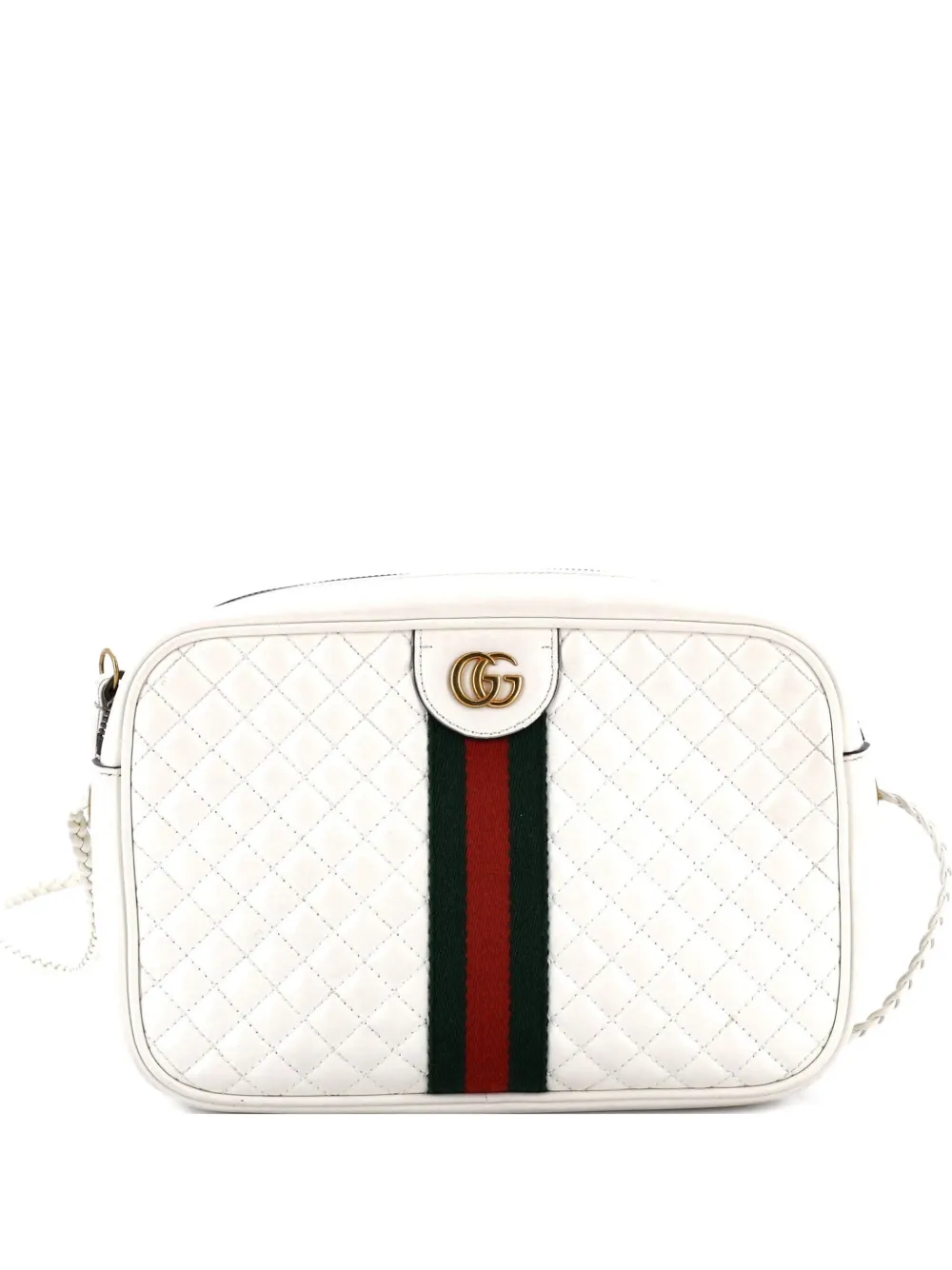 Pre-owned Gucci Trapuntata Camera Bag Quilted Leather Small Crossbody Bag In Neutral