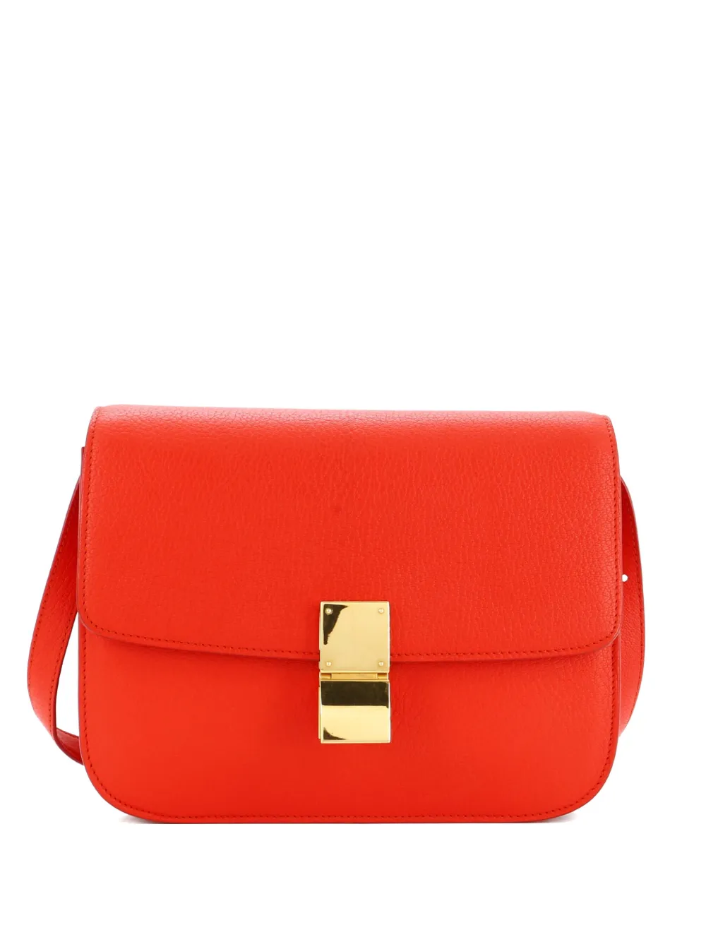 Celine Pre-Owned Classic Box Bag Grainy Leather Medium crossbody bag - Rosso