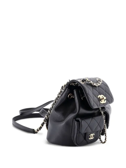CHANEL Pre-Owned Duma Pockets Drawstring Quilted Calfskin Small backpack
