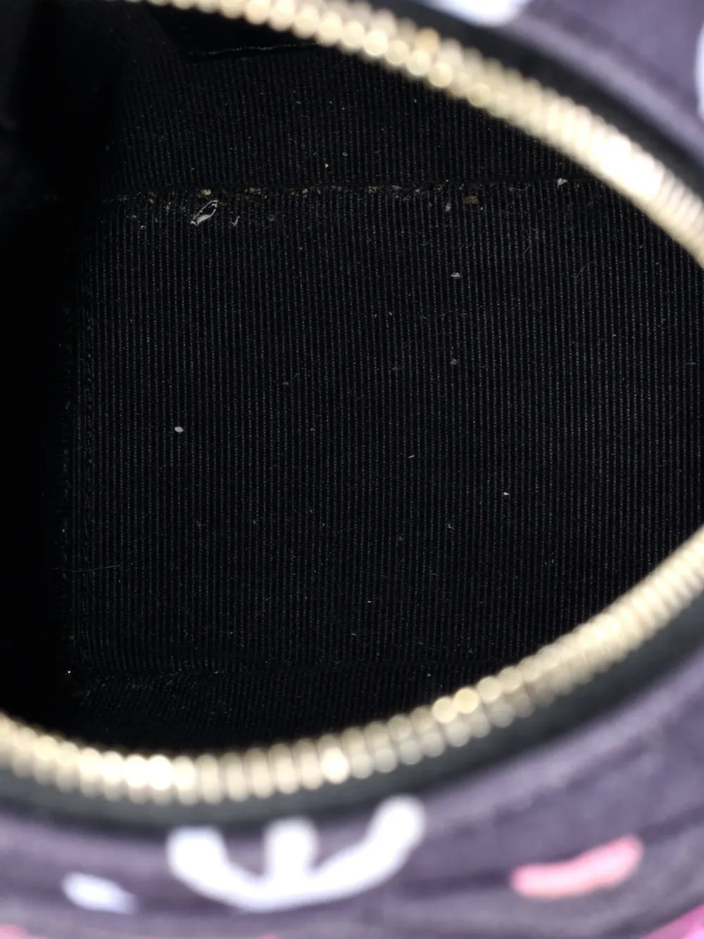 CHANEL Pre-owned Classic Cc Chain Pocket Quilted Cc Printed Fabric Mini Backpack In Blue