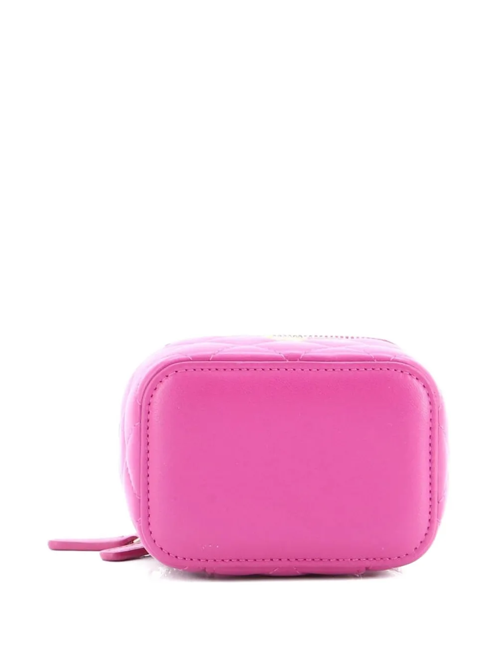 CHANEL Pre-owned Pearl Crush Vanity Case With Chain Quilted Lambskin Mini Clutch Bag In Purple